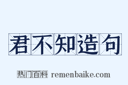 君不知造句是什么意思的图片